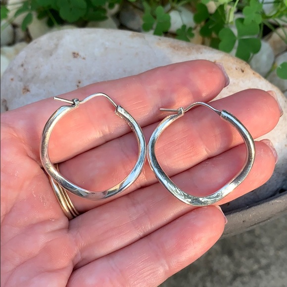 Sterling Silver Hoop Earrings - Picture 12 of 14